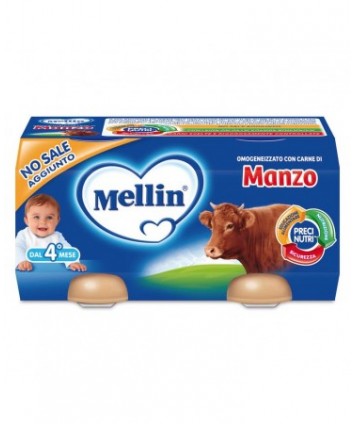 MELLIN OMOGENEIZZATO MANZO 4X80G